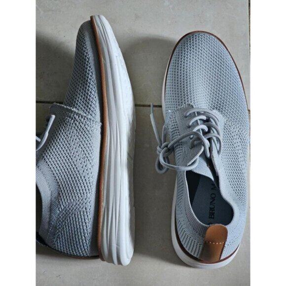 🆕Bruno Marc Men Grey Knit Flex Mesh Oxfords Lace-Up Lightweight Casual Sneakers - Picture 3 of 11